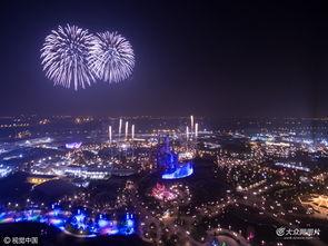 航拍上海夜景视频